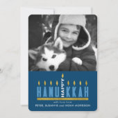 Hanukkah | Happy Hanukkah Menorah Foto Card Einladung (Vorderseite)