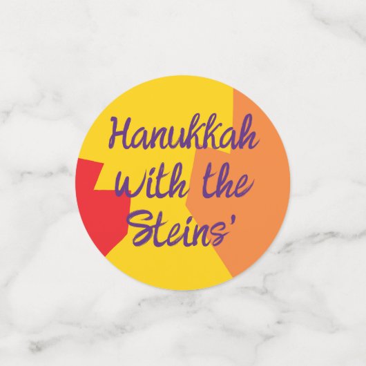 Hanukkah Happy Table Confetti Konfetti (Klein Vorderseite)