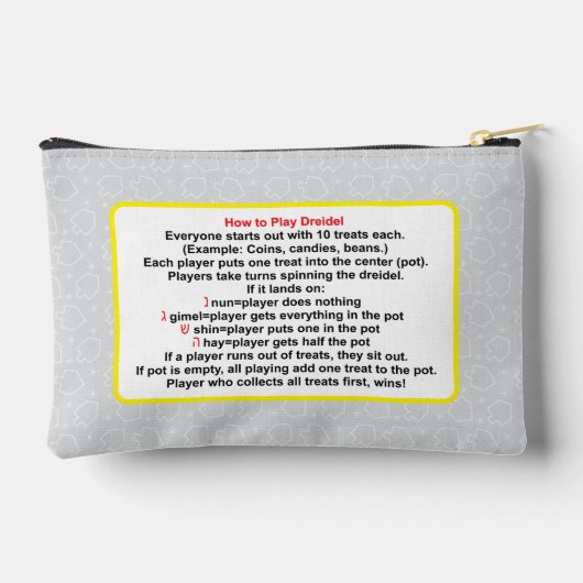 Hanukkah Happy Zubehörtasche (Rückseite)