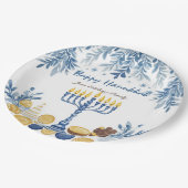 Hanukkah Harmony, Aquarell Pappteller (Schrägansicht)