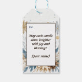 Hanukkah Harmony Wasserfarbenfestival Geschenkanhänger (Rückseite)