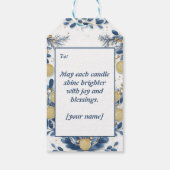 Hanukkah Harmony Wasserfarbenfestival Geschenkanhänger (Rückseite)