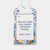 Hanukkah Harmony Wasserfarbenfestival Geschenkanhänger (Rückseite)