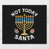 Hanukkah heute nicht Santa jüdische Chanukah Bierflaschenetikett (Einzelnes Label)