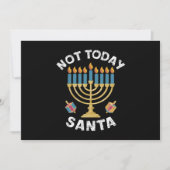 Hanukkah heute nicht Santa jüdische Chanukah Einladung (Vorderseite)