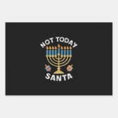 Hanukkah heute nicht Santa jüdische Chanukah Geschenkpapier Set (Vorderseite)