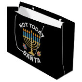 Hanukkah heute nicht Santa jüdische Chanukah Große Geschenktüte (Vorderseite Schrägansicht)