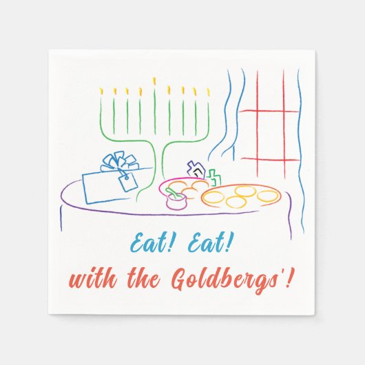Hanukkah Holiday Dinner Serviette (Vorderseite)