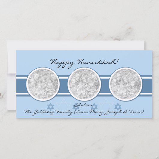 Hanukkah Holiday Foto Cards Feiertagskarte (Vorderseite)