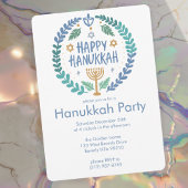 Hanukkah Holiday Party Niedlich HandGezeichnet Cus Einladung
