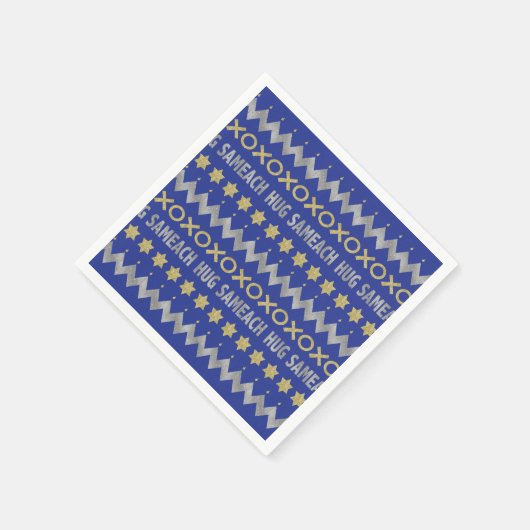 Hanukkah Hug Sameach Serviette (Ecke)