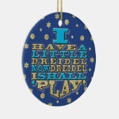 Hanukkah "I have a Little Dreidel"/Circle Ornament (Rechts)