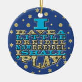 Hanukkah "I have a Little Dreidel"/Circle Ornament (Vorne)