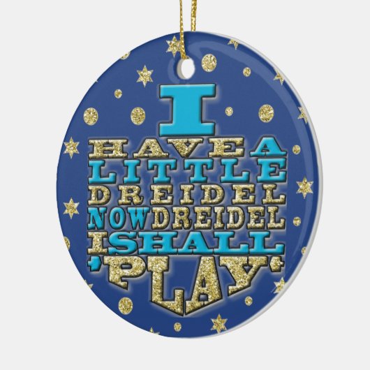 Hanukkah "I have a Little Dreidel"/Circle Ornament (Links)
