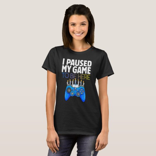 Hanukkah I Paused My Game to be here Controller Ga T-Shirt (Vorne ganz)