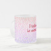 Hanukkah Ich glaube an Miracles Hebräisch Al Hanis Mattglastasse (Vorderseite Links)