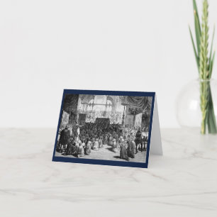 Hanukkah in New York City, 1880 Vintag Feiertagskarte