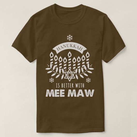 Hanukkah ist besser mit MEW MAW Matching Family T-Shirt (Design vorne)