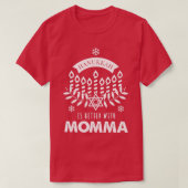 Hanukkah ist besser mit Momma Matching Family T-Shirt (Design vorne)