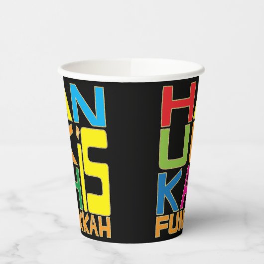 Hanukkah ist Funukkah 8 oz. Pappbecher (Links)