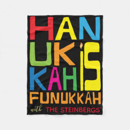 Hanukkah ist Funukkah Fleece Blanket