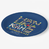 Hanukkah ist Funukkah Happy Pappteller (Schrägansicht)