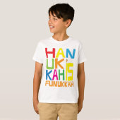 "Hanukkah ist Funukkah" Kinder T - Shirt. T-Shirt (Vorne ganz)
