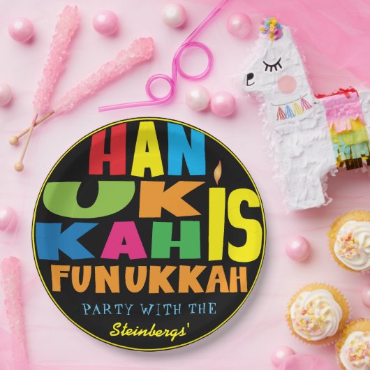 Hanukkah ist Funukkah Pappteller (Party)