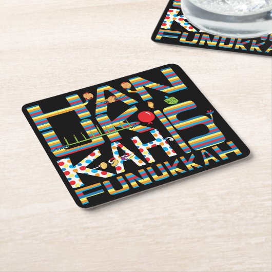 Hanukkah ist Funukkah Rechteckiger Pappuntersetzer (angewinkelt)