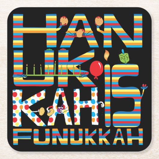 Hanukkah ist Funukkah Rechteckiger Pappuntersetzer (Vorderseite)