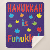 Hanukkah ist Funukkah Sherpa Blanket/Med Sherpadecke (Vorderseite)