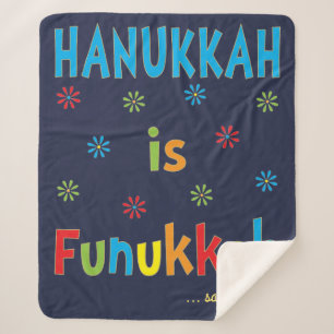 Hanukkah ist Funukkah Sherpa Fleece Blanket/Med Sherpadecke