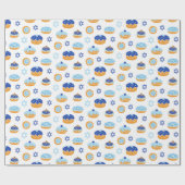 Hanukkah Jelly Donut Star von David Wrapping Paper Geschenkpapier (Flach)