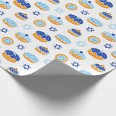 Hanukkah Jelly Donut Star von David Wrapping Paper Geschenkpapier (Ecke)