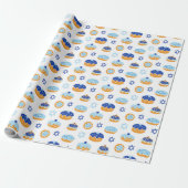 Hanukkah Jelly Donut Star von David Wrapping Paper Geschenkpapier (Ungerollt)