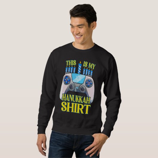 Hanukkah Jewish Christmas Boys This Is My Hanukkah Sweatshirt (Vorne ganz)