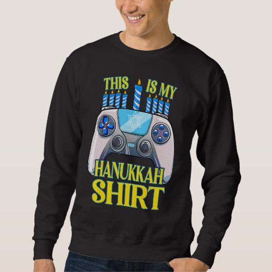 Hanukkah Jewish Christmas Boys This Is My Hanukkah Sweatshirt (Vorderseite)