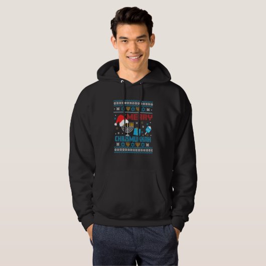 Hanukkah Jewish Christmas Chrismukkah Sweater Hoodie (Vorne ganz)