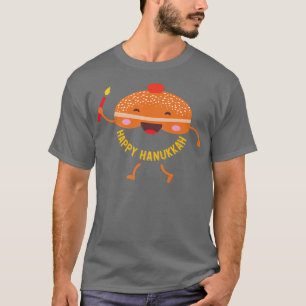 Hanukkah Jewish Holiday Sufganiyah Sprichwort Happ T-Shirt
