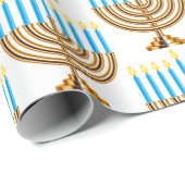 Hanukkah Jewish Menorah Hebrew Geschenk Geschenkpapier (Rolleneckpunkt)
