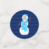 Hanukkah Jewish Snowman Blue Menorah Kids Party Konfetti (Klein Vorderseite)