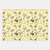 Hanukkah Jüdische Feiertage Klassische Symbole Geschenkpapier Set (Vorderseite 3)