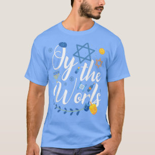 Hanukkah jüdische Menorah Oy zur Welt Hanukkah T-Shirt