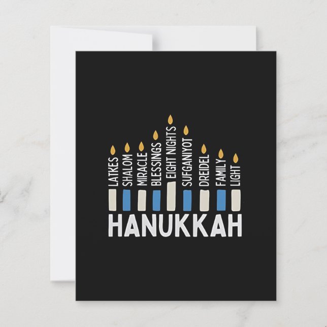 Hanukkah jüdischer Holiday Menorah Juden (Vorderseite)