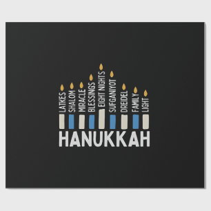 Hanukkah jüdischer Holiday Menorah Juden Geschenkpapier