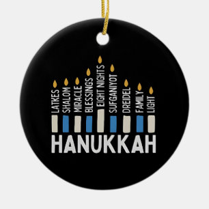 Hanukkah jüdischer Holiday Menorah Juden Keramik Ornament
