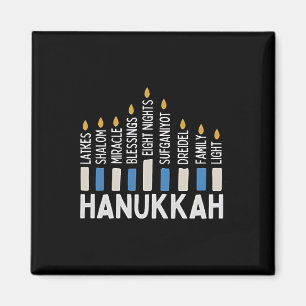 Hanukkah jüdischer Holiday Menorah Juden Magnet