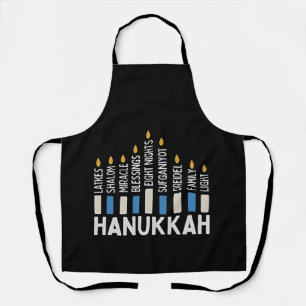 Hanukkah jüdischer Holiday Menorah Juden Schürze