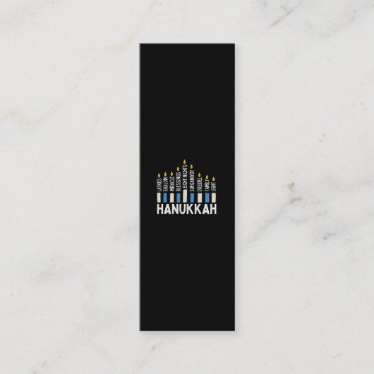 Hanukkah jüdischer Holiday Menorah Juden Telefonnummerkarte (Vorderseite)