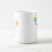 Hanukkah Jüdischer niedlicher Schneemann Menorah S Kaffeetasse (Mittel)